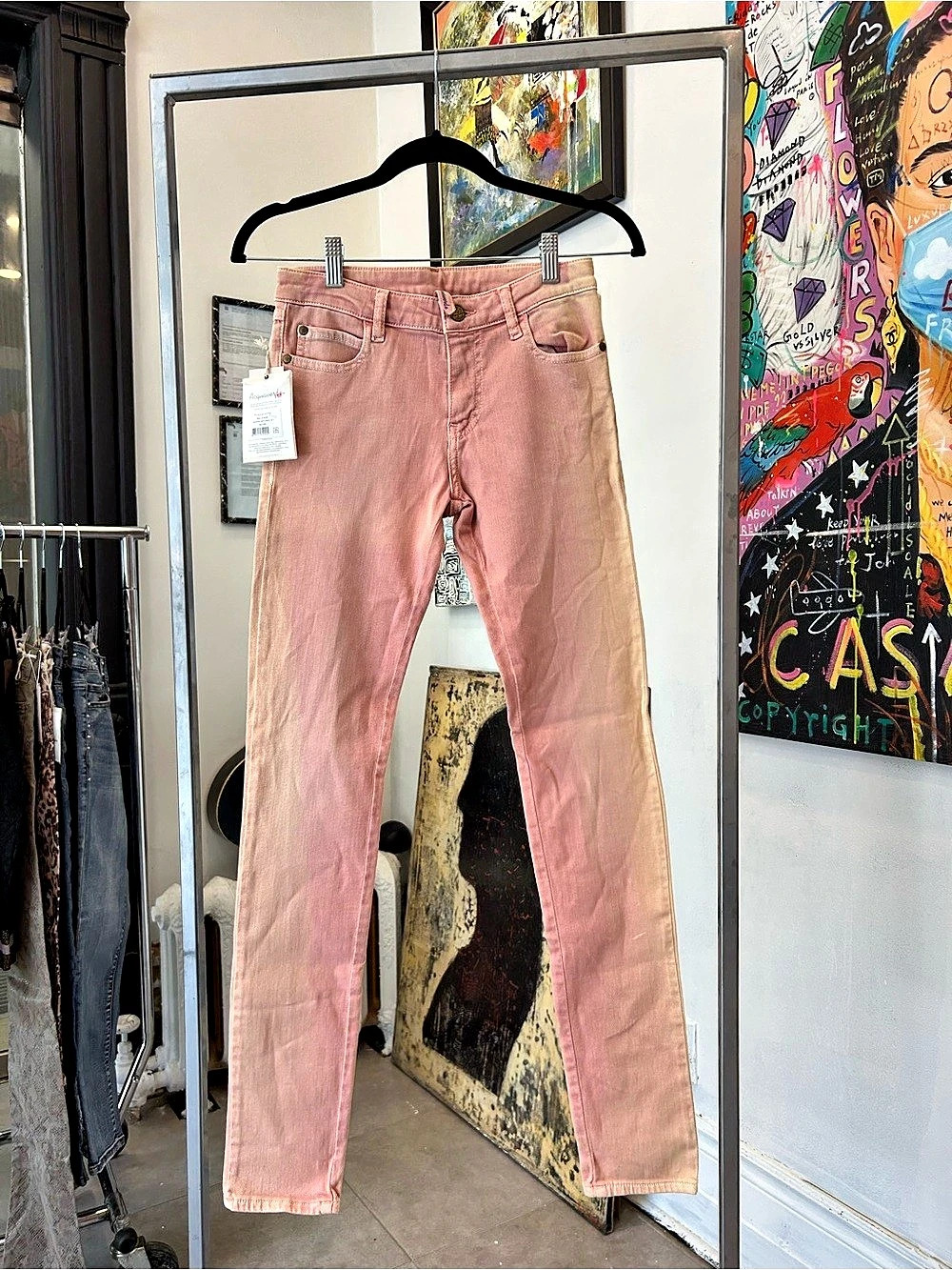Bob Ore x Acquaverde Pink Straight Leg Jeans